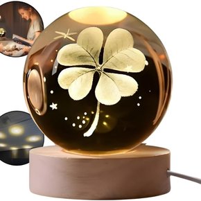 01 luminaria bola esfera cristal de mesa trevo oasis