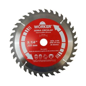 serra circular worker 36 dentes madeira 235mm casa santos curitiba 3