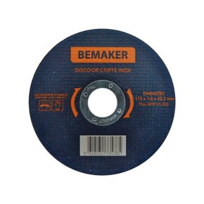 disco de corte inox bemaker 115x1 0x22 2mm casa santos curitiba 3
